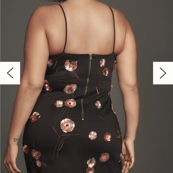 Maeve by Anthropologie 3D Floral Spaghetti Mini Dress NWT — Sz 14 - Picture 3 of 13